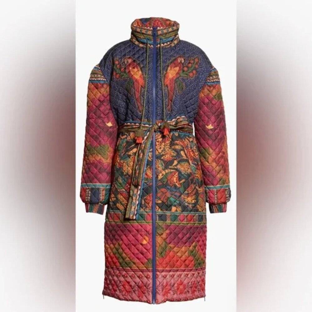 Farm Rio Mixed Patchwork Reversible Diamond Quilt… - image 1